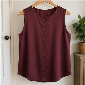 Burgundy Puff Sleeve Top